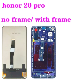Pradinio Ekrano ir Huawei Honor 20 Pro LCD Ekranas Jutiklinis Ekranas Su Rėmu Garbę 20 