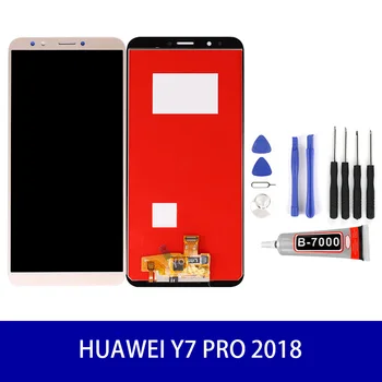 Pradinės kokybės LCD Huawei Y7 Pro 2018/Y7 Premjero 2018 LDN-L21 LDN-LX3 LDN-L23 Ekranas Touch Ekrano Skydelis skaitmeninis keitiklis Asamblėja