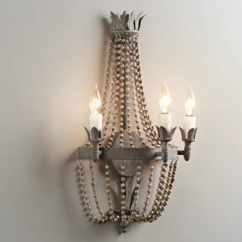 Prancūzijos šviesą daryti senojo stiliaus rūmuose Princesė kristalų sienos lempos miegamojo lovos sienos lempos