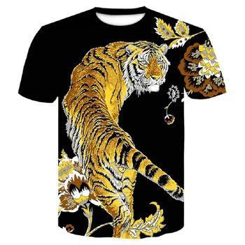 Prekės 2019 Naujas Vilkas/tigras Marškinėliai Vyrams Anime Marškinėlius Kinijos 3d Print T-shirt Hip-Hop Tee Kietas Mens Drabužių Naujas Vasaros Didelis Dydis Viršų