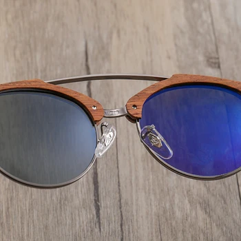 Prekės Dizaineris Vyrų Pusiau Taškus Medienos Poliarizuoti Akiniai nuo saulės su Objektyvo Moteriški Saulės akiniai Kelionės Vairavimo