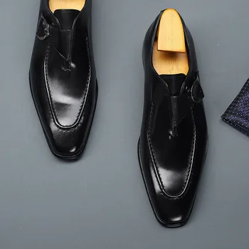 Prekės natūralios odos Vyrai brogue Verslo Vestuvių puotą batai atsitiktinis butas batai senovinių rankų darbo oficialų oksfordo bateliai, 48 dydis