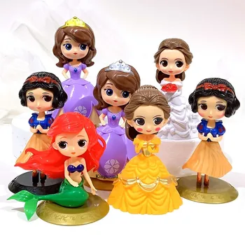 Princesė šalis dovanos paveikslas, žaislų, vaikai, vaikams mergina gimtadienio apdailos sofija mermaid princesė snieguolė belle tortas topper
