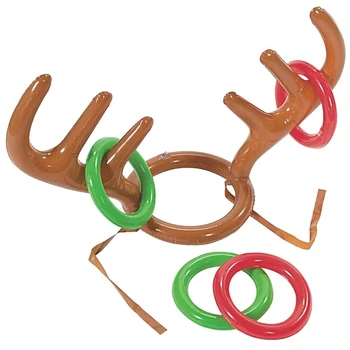 Pripučiami Elnių Galvos Žiedas Kalėdinė Dekoracija Gyvūnų Galvos Žiedas Mesti Ratas Žaislas Žaidimo Juokingi Elnių