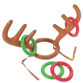 Pripučiami Elnių Galvos Žiedas Kalėdinė Dekoracija Gyvūnų Galvos Žiedas Mesti Ratas Žaislas Žaidimo Juokingi Elnių