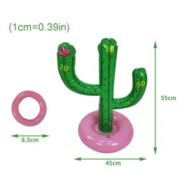 Pripučiami Kaktusas ir Tris Mesti Žiedus Nustatyti Lauko Interaktyvus Žaidimas Vaikams, Žaislas Vaikams Išmesti Mesti Mokymo Rekvizitai