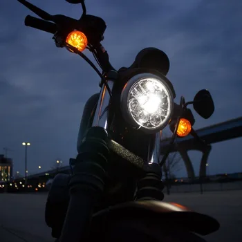 Prisitaikantys priekiniai Žibintai 7 colių Harley Motociklo Projektorius priekinis žibintas Led Šviesos Pajungti Laidus