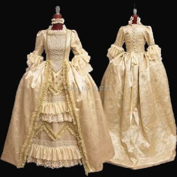 Pritaikyta!NAUJAS Royal Spausdinimo NĖRINIŲ prancūzijos Kunigaikštienės, Karalienės Princesė Marie Antoinette Teatro pilietinio karo Viktorijos suknelė HL-303
