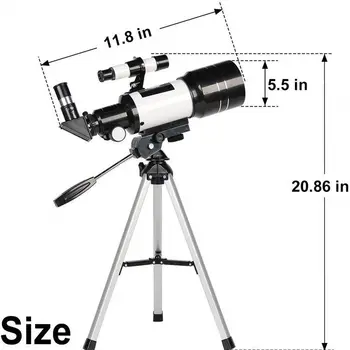 Profesinės Astronominis Teleskopas Monokuliariniai 150X Lūžio kosminio Teleskopo Lauko Kelionių Spotting scope su Trikoju
