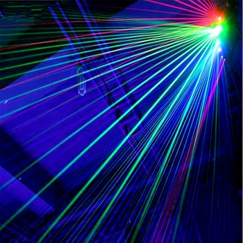 Profesinės RGB Lazerių Šviesa 6 Akis Laster Apšvietimo DMX Scenos Šviesos Disco Šokių Salės, Barai KTV naktinis klubas Vestuvių Šeimos
