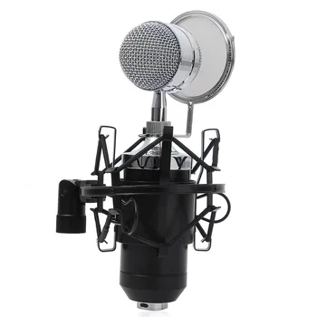 Profesionalus Mikrofonas Įrašymo Studijoje Kondensatoriaus Mikrofonas Su 3.5 mm Kištuku Stovo Laikiklį, KTV Karaoke BM-8000