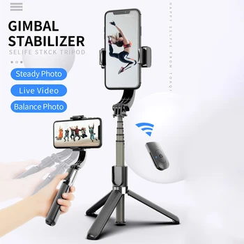 Proker Nešiojamą Gimbal Stabilizatorius Mobiliojo Telefono Selfie Klijuoti Laikiklį Reguliuojamas Selfie Stovėti 