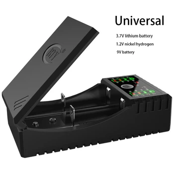 Protingas, Greitai, Baterija, Įkroviklis, BTY-V202+ Universalios Ni-MH Ni-CD Li-ion 18650 18350 16340/CR123 9V su USB įkroviklis mobilaus telefono