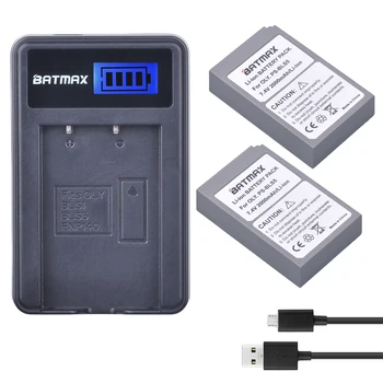 PS-bls5 BLS-5 BLS5 BLS-50 Baterijos +LCD USB Kroviklis skirtas Olympus OM-D E-M10, E-M10 II, III,PEN E-PL2, E-PL5, E-PL6, E-PM2, Stylus 1