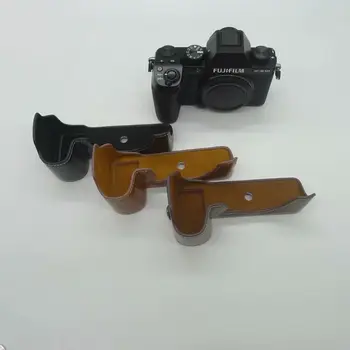 PU Oda Pusę Kūno Nustatyti Dangtelio varžtą Fotoaparato Krepšys Fuji Fujifilm XS10 XS-10 Apačios Atveju Su Baterija Atidarymas