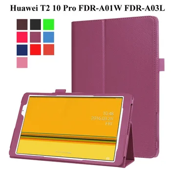 PU Odos Lankstymo atveju, Huawei Mediapad T2 10.0 Pro Tablet Apsauginis Dangtelis Huawei T2 FDR-A01W FDR-A03L 10.1 colių atveju