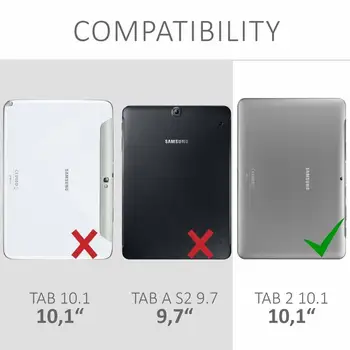 PU Odos Padengti Case For Samsung Galaxy Tab 2 10.1 GT-P5100 P5110 P7500 P7510 360 Laipsnių Besisukantis Tablet Atveju Tab2 10.1 Stiklo