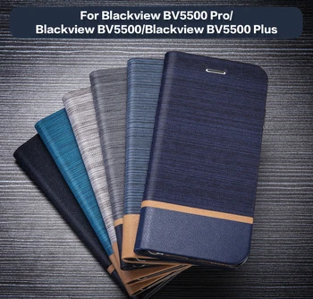 Pu Odos Piniginės Atveju Blackview BV5500 Pro Telefoną Atveju Blackview BV5500 BV5500 Plus Flip Case Minkštas Silikoninis Galinio Dangtelio