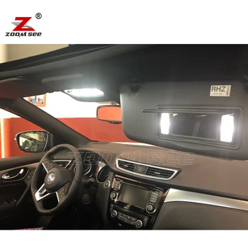 Puikus Canbus LED lemputę Interjero Skaityti žemėlapį dome + Licenciją plokštelės + kosmetinis veidrodėlis šviesos rinkinys 2007-2020 Nissan Qashqai J10 J11