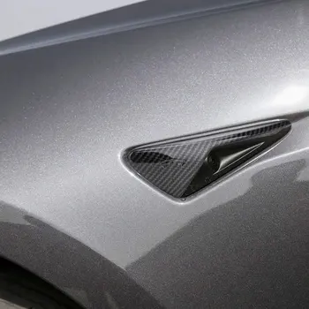 Pusės vaizdo Kamera Apsauga Apima 2vnt už Tesla Model3 S X Y Sparnas Apdailos Anglies Pluošto ABS Modifikuotas Modelis 3 Automobilių Dekoro Lipduko 2020 m.