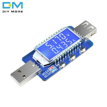 QC2.0 3.0 USB Skaitmeninis LCD Ekranas Elektroniniai Sukčiai USB Detektorius Voltmeter Ammeter Voltų Įtampos Srovės Matuoklis Sukelti Greitas Įkroviklis