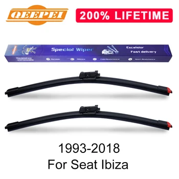 QEEPEI Pakeisti Valytuvo Už Seat Ibiza 1993-2018 Silikono Guma priekinio, galinio Stiklo Valytuvų Automatinio Automobilių Reikmenys