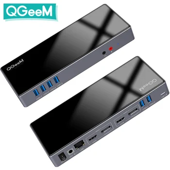 QGeeM Docking Station 15-IN-1 USB Hub 3.0 