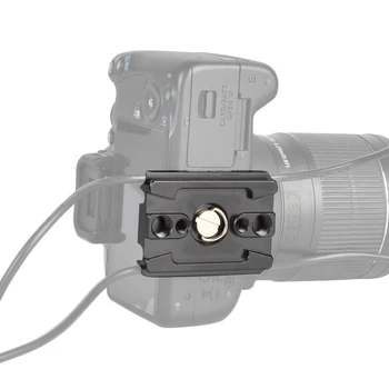 QR Greito Atpalaidavimo Plokštės Kabelio laikiklis Pririšti DSLR Fotoaparatas Skaitmeninis USB Maitinimo Kabelis Užraktas Įrašą Raštas dėl Trikojo kamuolį galva