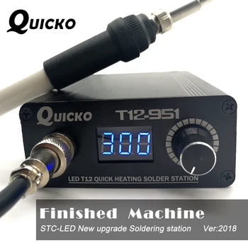 QUICKO T12 STC-LED litavimo stotis elektroninių lituoklio 2019 Nauja versija T12-951 LED Skaitmeninis Suvirinimo įrankis didelės galios 108W