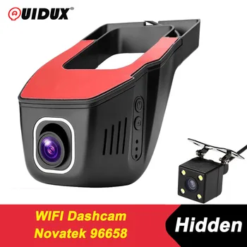 QUIDUX Novatek 96658 Wifi, Automobilių DVR Vaizdo įrašymo FHD 1080P Belaidžio APP Manipuliavimo IMX 322 Paslėptas Brūkšnys Cam kamera Registrator