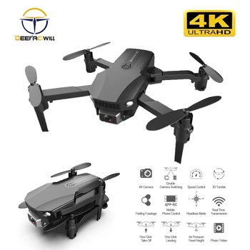 R16 Mini RC Drone 4K HD Kamera, WiFi Fpv Oro Slėgio Aukštis Išlaikymo 12 Minučių, Baterijos, Sulankstomas Quadcopter Dovana Žaislai