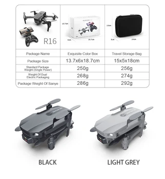 R16 Mini RC Drone 4K HD Kamera, WiFi Fpv Oro Slėgio Aukštis Išlaikymo 12 Minučių, Baterijos, Sulankstomas Quadcopter Dovana Žaislai