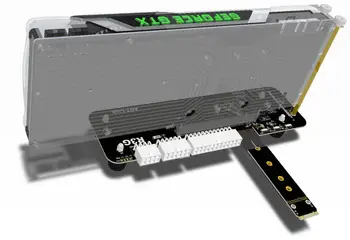 R43SG M. 2 raktas M NVMe Išorės vaizdo Korta Stovas Laikiklis su PCIe3.0 x4 Stove Kabelis 32Gbs Už ITX STX NUC VEGA64 GTX1080ti