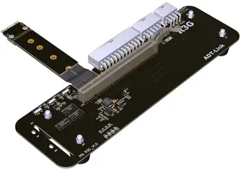 R43SG M. 2 raktas M NVMe Išorės vaizdo Korta Stovas Laikiklis su PCIe3.0 x4 Stove Kabelis 32Gbs Už ITX STX NUC VEGA64 GTX1080ti
