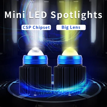 R8 Automobilių Mini Bi-LED Projektorius, Šviesos, 4X4 Offroad Darbas Žibintai Hi/Lo Pluošto Dvigubos Spalvų Motociklo Prožektoriai, Rūko Žibintas