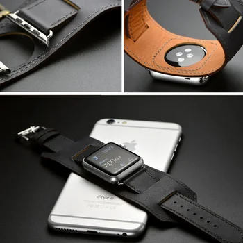Rankogalių apyrankę, Apple watch band 44mm 40mm iwatch juosta 42mm 38mm natūralios Odos watchband 