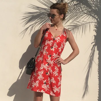 Rankovių Lanką Juosmens Spageti Dirželis Seksualus Paplūdimio 2020 v kaklo Moterų Mados Aukštos Backless Spausdinti Atsitiktinis suknelės Linijos Suknelė