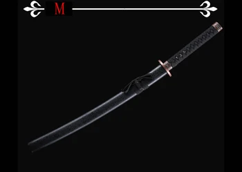 Rankų darbo japonijos katana black dragon tsuba aštrus nekilnojamojo samurajus kardas 1045carbon plieno Drakonas Guard