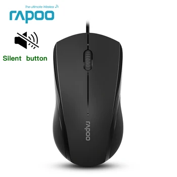 Rapoo Laidinio Silent Mouse 1000DPI Optinė USB Žaidimų Pelės 