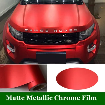 Raudona Metallic Matt Vinyl wrap Car Wrap Su Oro Burbulas Nemokama 
