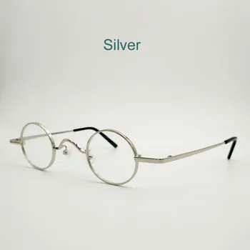 Raundas suaugusiųjų akinius, labai mažų lęšių dydžio, aukso, juodos, dydis-36 mm, vyrų ir moterų trumparegystė optinis recepto skaitymo veidrodis