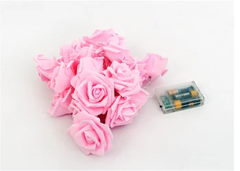 Rausva Rožė pastelinių led String Žibintai Pasakų Žibintai su baterijomis, Vestuvių Gėlių, Namų, Patalpų,Sodo,Renginiai Šalys Apdaila