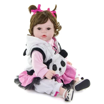 Realus 20 colių Minkšto Silikono Vinilo Reborn Baby Lėlės Imituoti Miela Šypsena Reborn Lėles su Mergina Vaikų KALĖDOS Žaislai