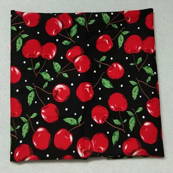 Red Cherry 98/3 Medvilnės Spandex Elastinga Raštuoto Audinio Kratinys Gėlių Tampus Audinys Šalies Namų Dekoro