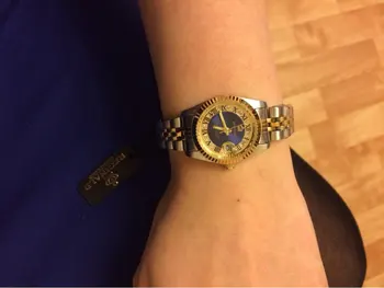 REGINALD Golden Lady Žiūrėti Data Kristalų Stilių Moterų Suknelė Laikrodis Vandens Įrodymas
