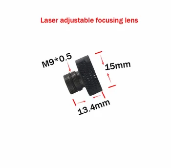 Reguliuojamas fokusavimo objektyvas tris Sluoksnis padengtas stiklo M9*0,5 405nm 445nm 450 nm 1w 2w 2.5 w 3w 5.5 m lazerinio diodo modulio objektyvas