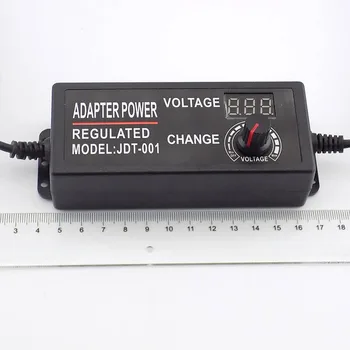 Reguliuojamas Maitinimo Adapteris AC 100-220V DC 3-12V5A CCTV Kameros Maitinimo šaltinis Led Šviesos Juostelės Ekranu Įkroviklis 5.5*2.5 mm