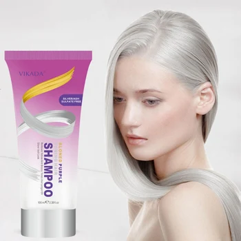 Rekomenduojame 100ml Blondinė Violetinės Atspalvių Plaukų Šampūnas Geltona Violetinė Tonerio Sidabro Juoda Blonde Balinti Pilkos spalvos Plaukų Dažų medžiaga