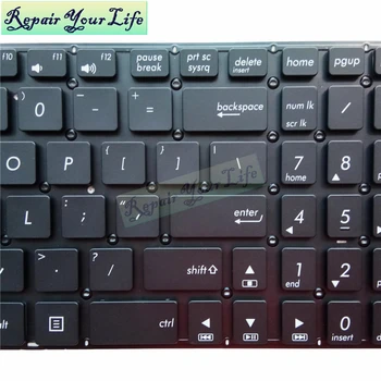 Remontas Jums Gyvenimo nešiojamojo kompiuterio klaviatūros ASUS Q552 Q524 N592 Q504 Q502 N543U Q551 MUMS kalba, klaviatūra su apšvietimu, naujas