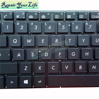 Remontas Jums Gyvenimo nešiojamojo kompiuterio klaviatūros ASUS Q552 Q524 N592 Q504 Q502 N543U Q551 MUMS kalba, klaviatūra su apšvietimu, naujas